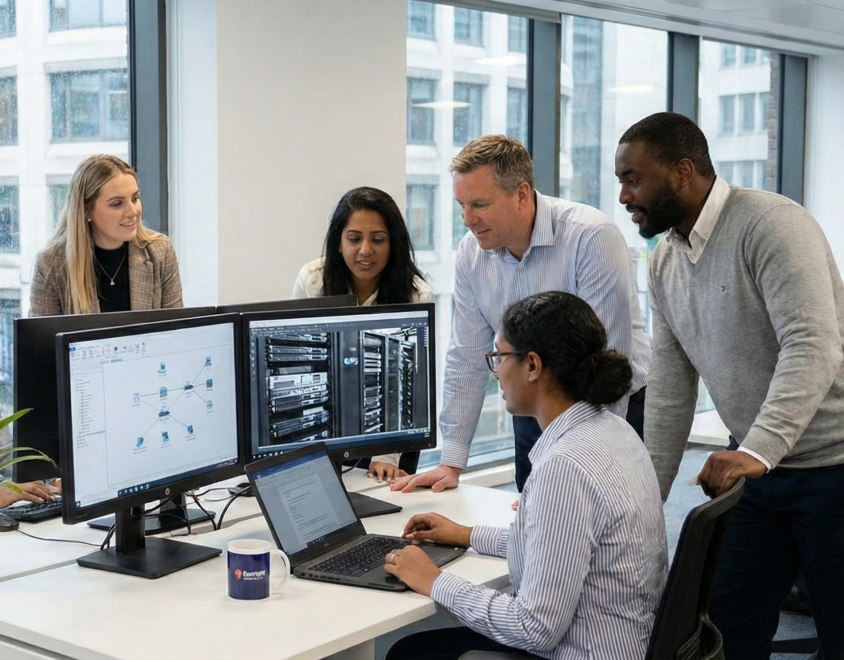 Internal and external IT teams working together